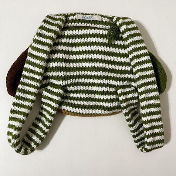 Blabla Kids Knit Puppy Dog Mini Small Backpack Bag Cotton - Picture 8 of 13